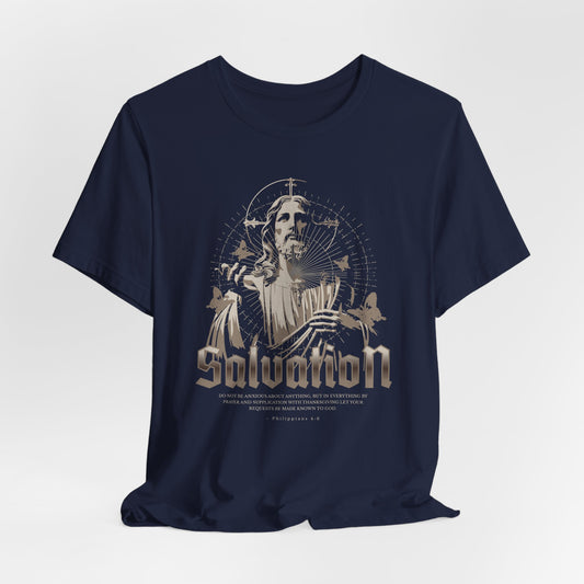 Salvation Graphic Tee — Vintage Jesus Religious T-Shirt