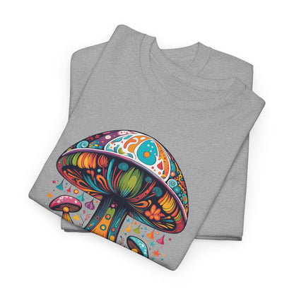 Vibing Bunch of Shrooms, Unisex Heavy Cotton Tee