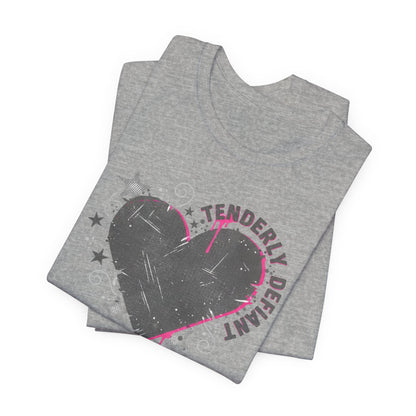 Tenderly DeFallen Heart Tee — Grunge Heart Graphic T-Shirt