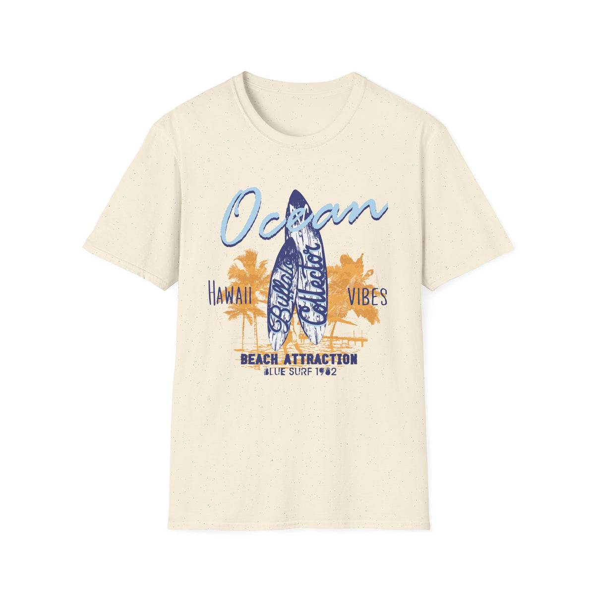 Ocean Surfboard Tee — Hawaii Vibes Beach Attraction T-Shirt