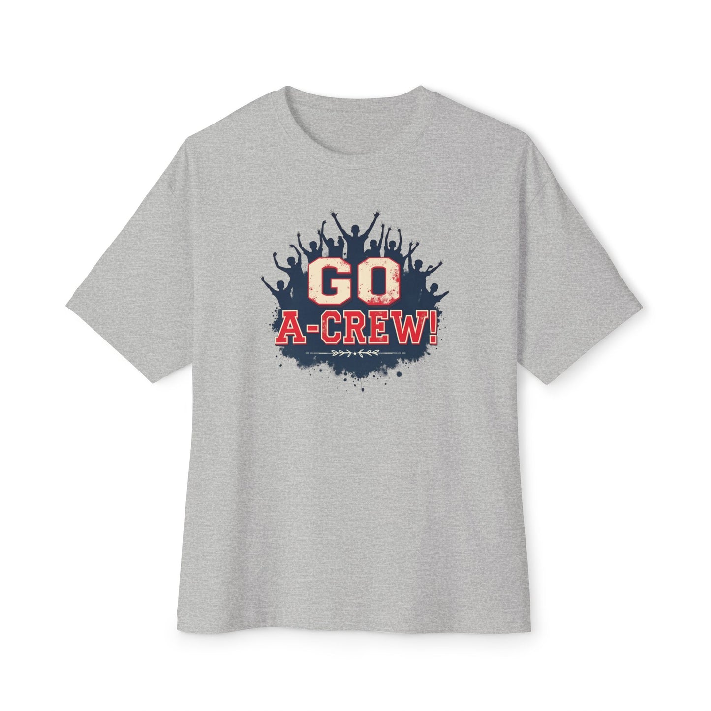 Go A-Crew! Graphic Tee — Team Spirit Oversized Boxy T-Shirt
