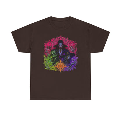 Mystic Vampire Trio T-Shirt — Gothic Rainbow Horror Art Tee
