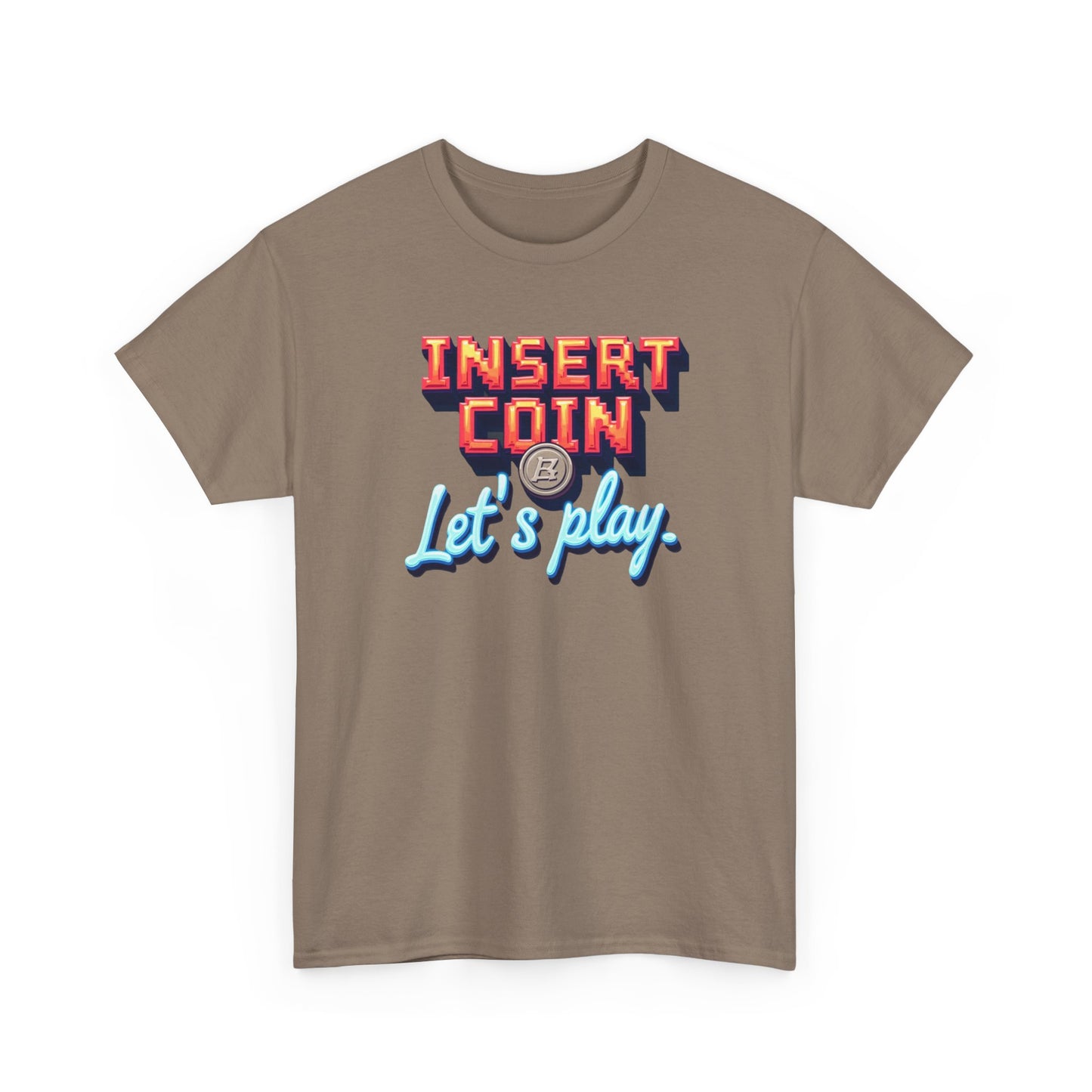 Insert Coin Tee, Let's Play Graphic Shirt, Retro Gamer T-Shirt, Unisex Cotton Tee, Gift for Game Lovers, Casual Wear
