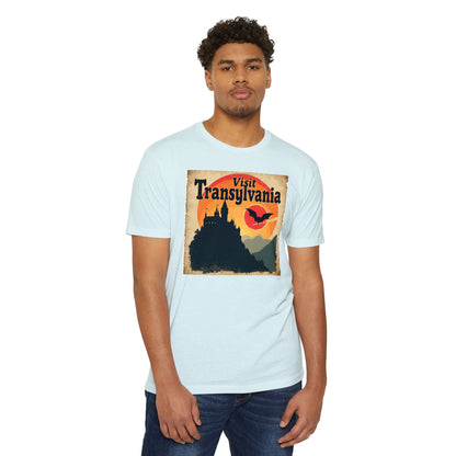 Visit Transylvania T-Shirt — Vintage Vampire Castle Halloween Tee