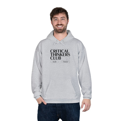 Critical Thinkers Club Hoodie — Graphic Pullover for Students & Intellectuals