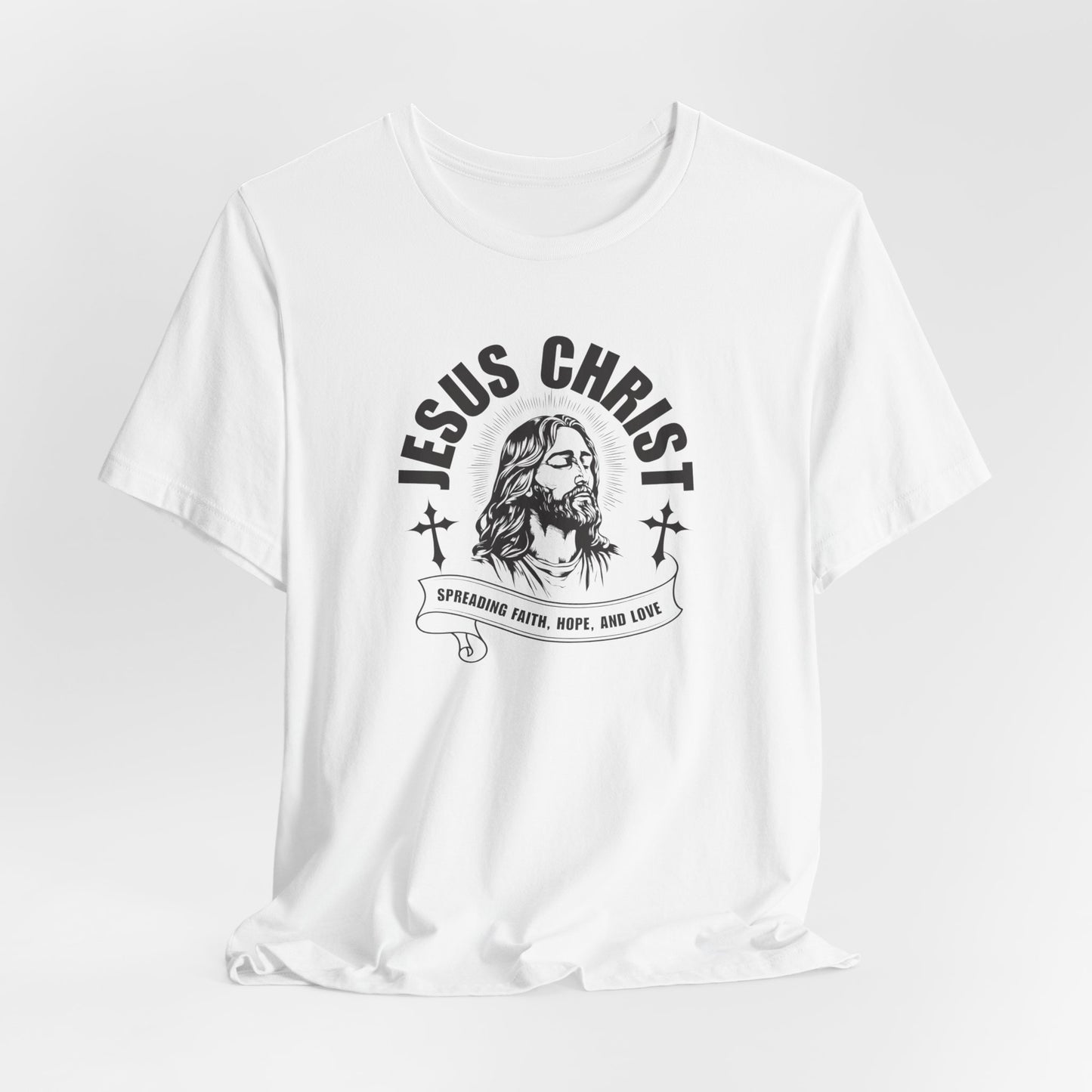 Jesus Christ T-Shirt — 'Spreading Faith, Hope, and Love' Religious Tee
