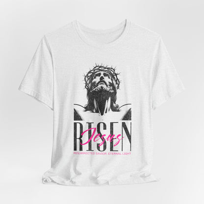 Risen Jesus Portrait Tee — Christian Easter Resurrection T-Shirt