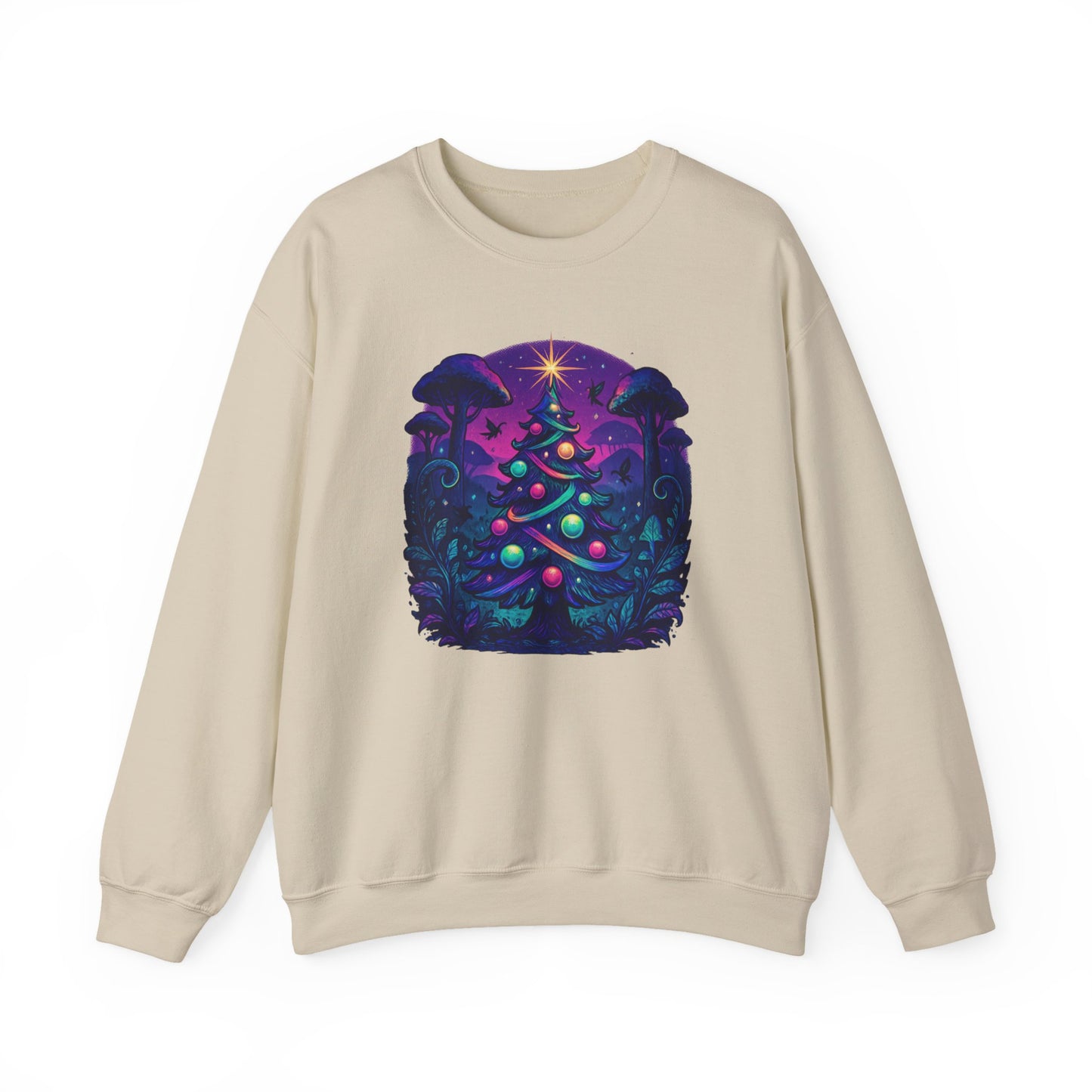 Psychedelic Christmas Tree, Unisex Heavy Blend™ Crewneck Sweatshirt