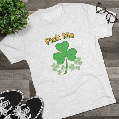 Pick Me Shamrock Tee — St. Patrick’s Day Clover Graphic T‑Shirt