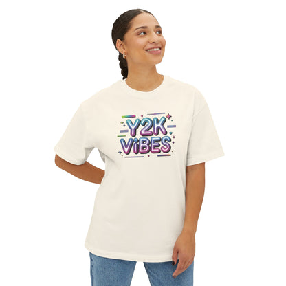 Y2K Vibes Tee - Retro 2000s Graphic Boxy T-Shirt