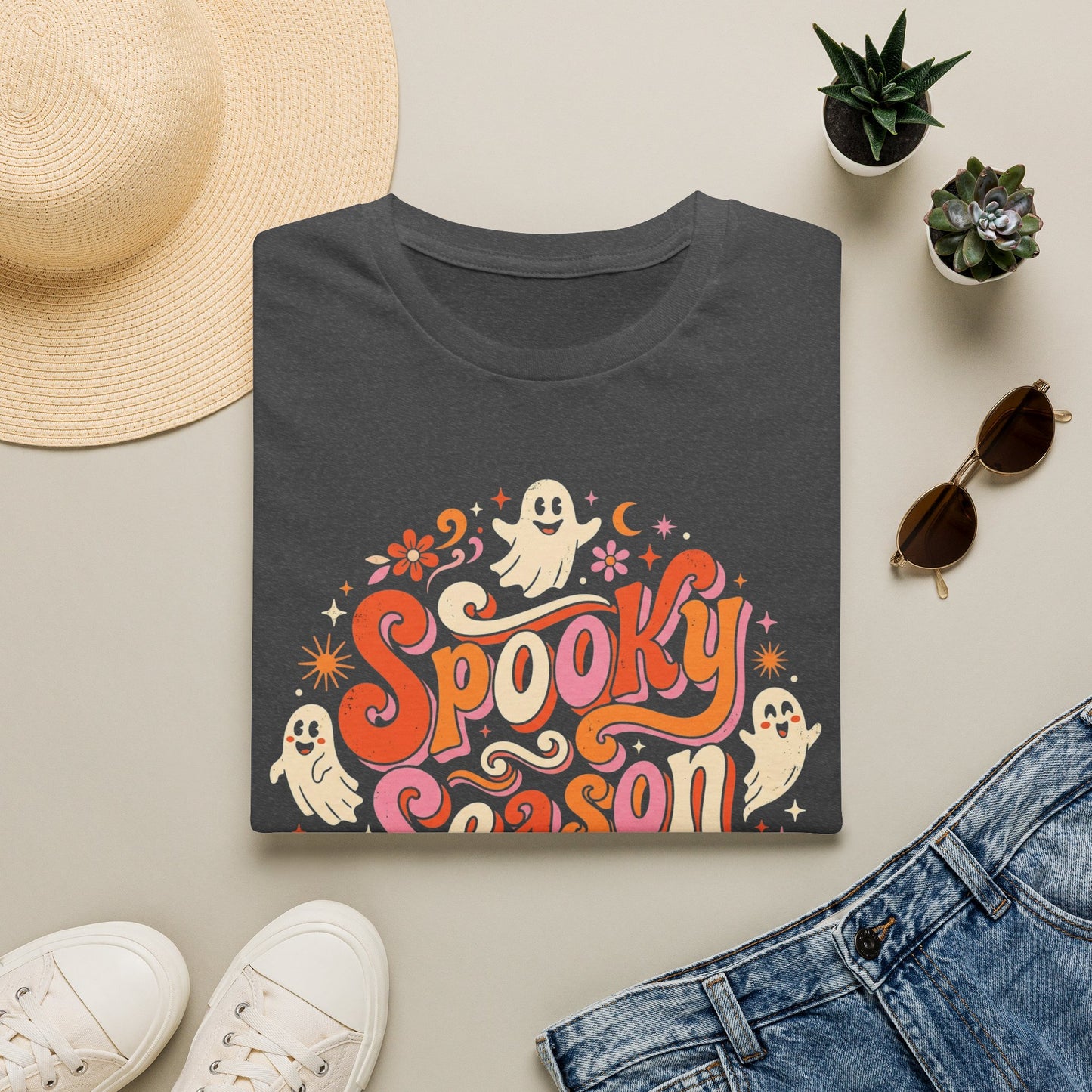 Spooky Season T-Shirt — Retro Ghost Halloween Tee