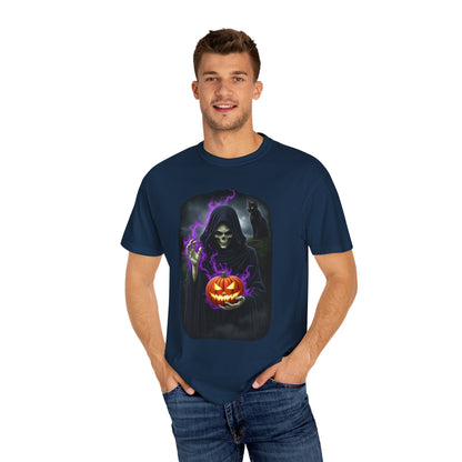 Spooky Halloween T-Shirt, Unisex Garment-Dyed Tee, Trick or Treat Shirt, Fall Fashion, Halloween Costume, Gift for Halloween Lovers