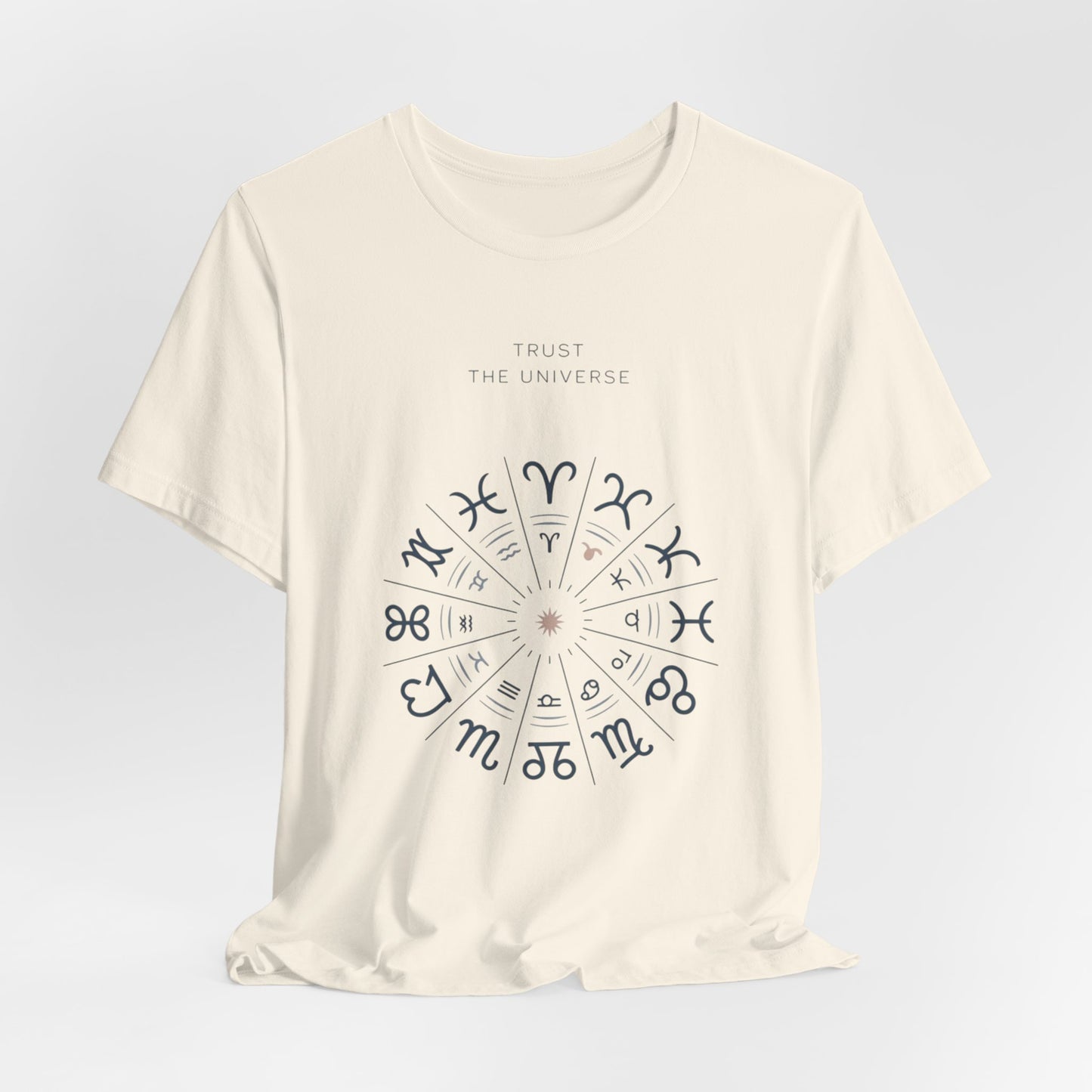 Zodiac Wheel T‑Shirt — Trust the Universe Astrology Tee