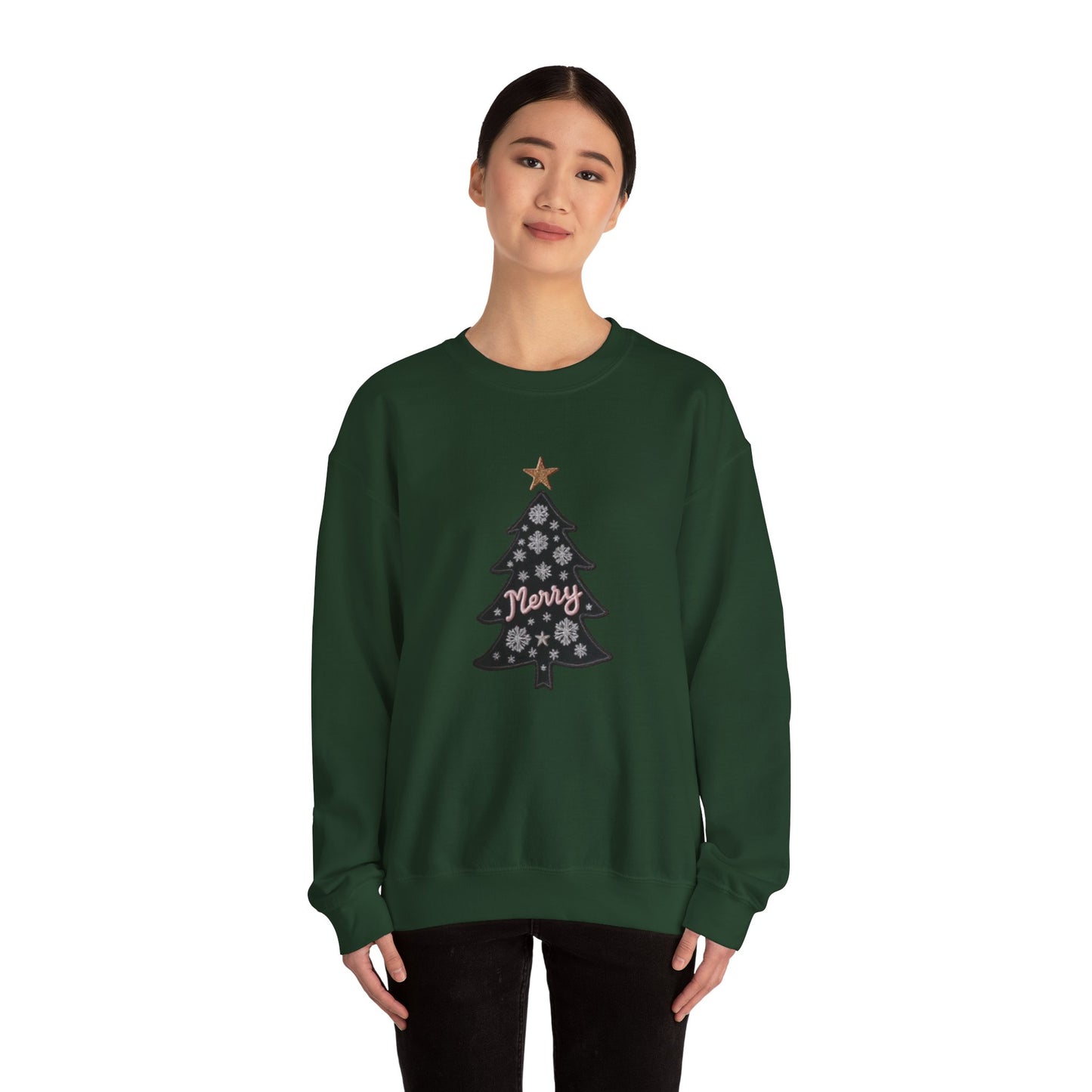 Merry Tree, Christmas sweatshirt, Unisex Heavy Blend™ Crewneck Sweatshirt