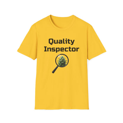 Quality Inspector, Canabis Magnified, Unisex Softstyle T-Shirt, Funny T-Shirt, Gift for Inspectors, Plant Lover Shirt, Unique Graphic Tee, Casual Wear - Psychonaut Swag