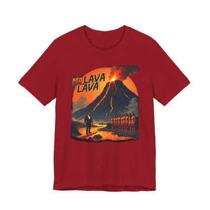 Mr. Lava Lava Tee, Unisex Graphic Shirt, Cool Retro T-Shirt, Perfect for Summer, Volcano Art, Gift for Geology Lovers