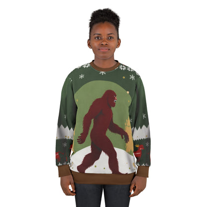 Bigfoot Holiday Sweatshirt – Sasquatch Christmas Ugly Sweater