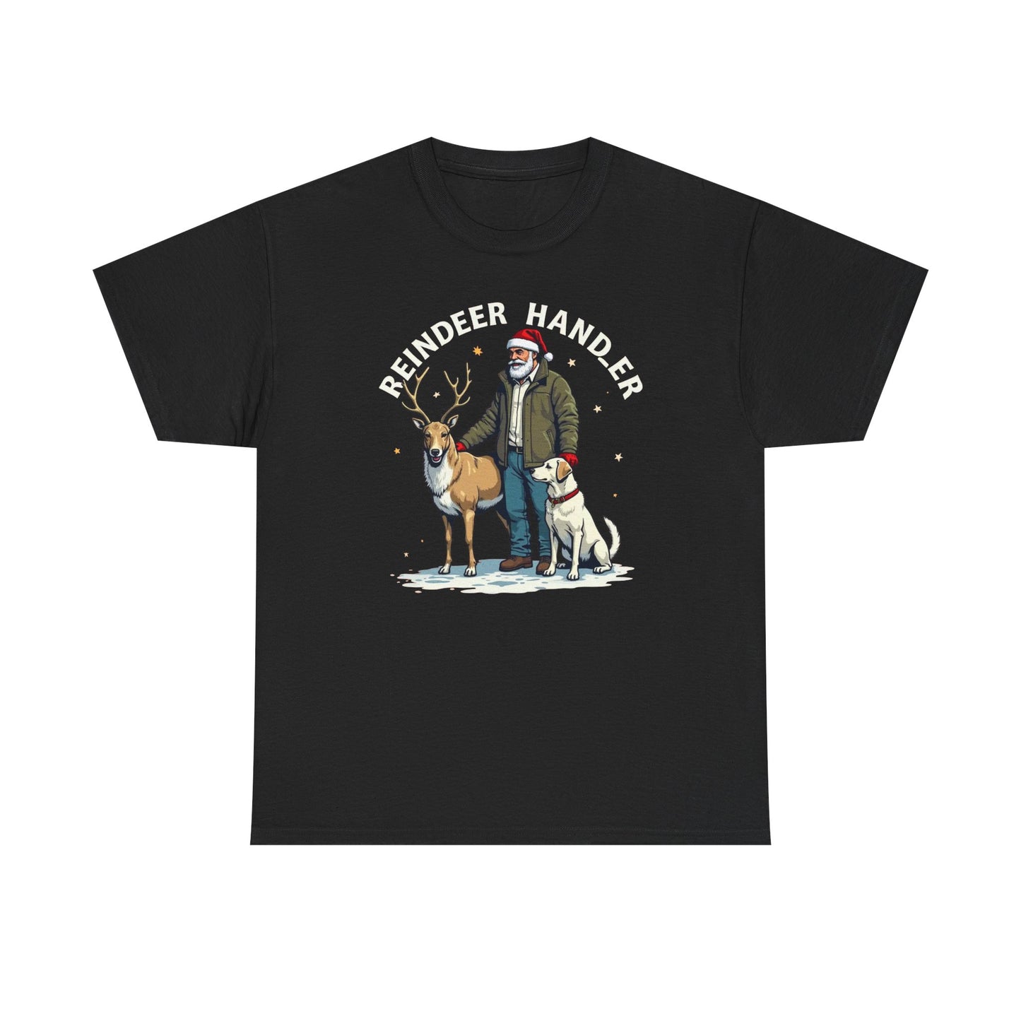 Reindeer Handler T‑Shirt — Santa Handler Graphic Holiday Tee