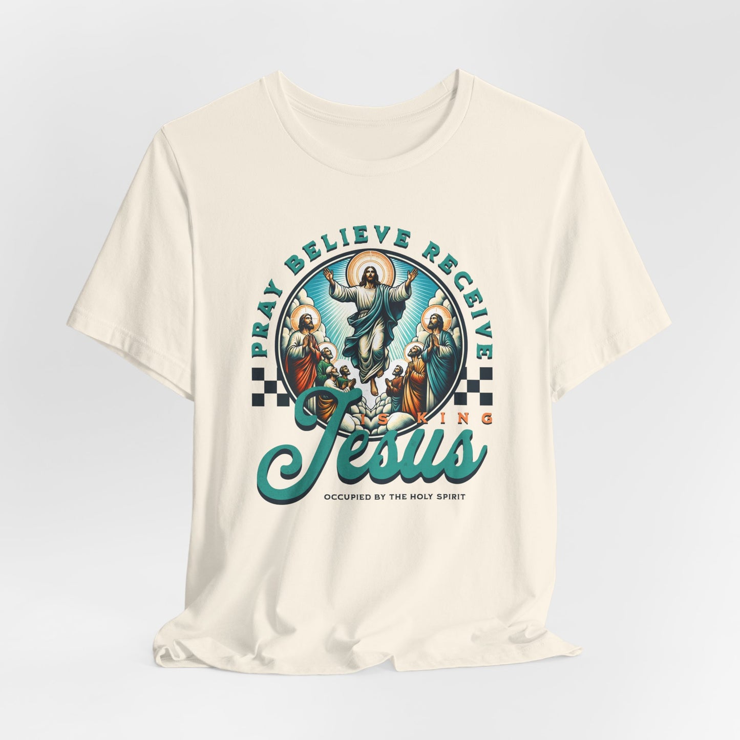 Jesus Prayer Tee — "Pray Believe Receive" Christian Graphic T-Shirt