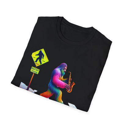 Sax-Squatch, Unisex Softstyle T-Shirt