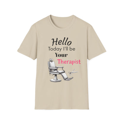 Hair stylist therapy, Unisex Softstyle T-Shirt | Perfect Gift for Barbers, Stylists, Hairdressers, Funny Tee for Self-Care Sundays, Hair Salon [...] - Psychonaut Swag