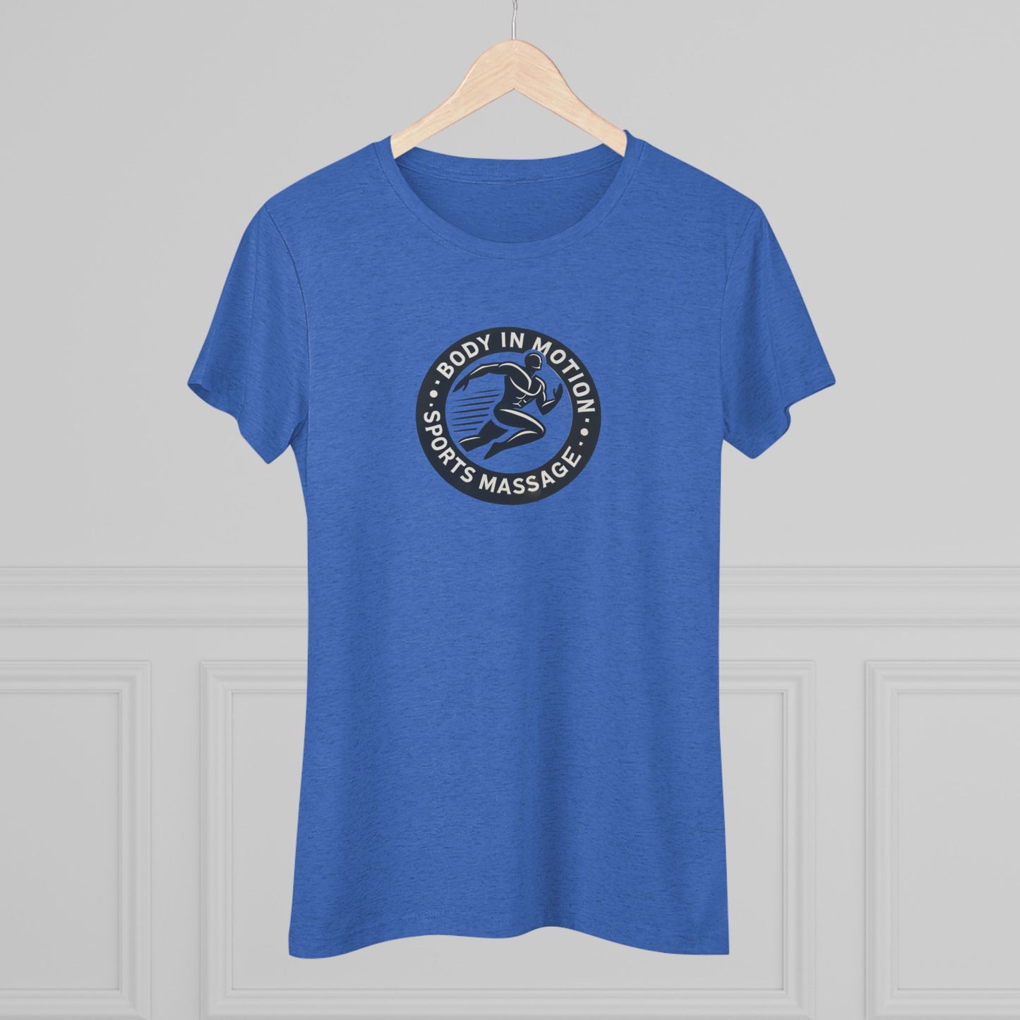 Sports Massage, Women’s Triblend Tee — "Body in Motion Sports Massage" Logo Shirt