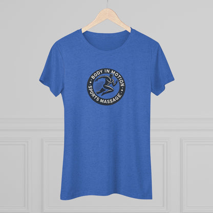 Sports Massage, Women’s Triblend Tee — "Body in Motion Sports Massage" Logo Shirt