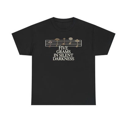 Vintage Music Tee — "Five Grams in Silent Darkness" Graphic Shirt
