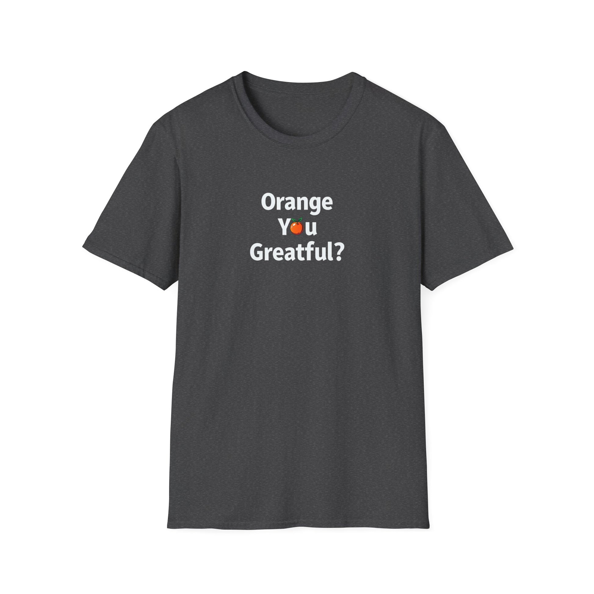 Grateful Orange T-Shirt, Unisex Casual Wear, Thanksgiving Shirt, Fall Vibes Tee, Gift for Friends, Comfortable Everyday Apparel - Psychonaut Swag