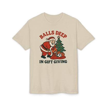 Santa Balls Deep, Unisex DryBlend® T-Shirt