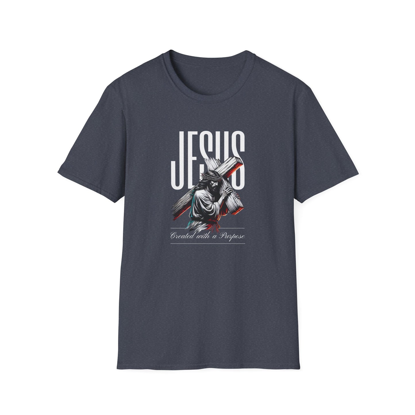 Jesus Cross T-Shirt — 'Jesus' Graphic Faith Tee for Christians