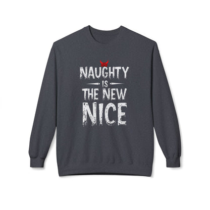 Naughty is the new nice, Unisex Midweight Softstyle Fleece Crewneck Sweatshirt