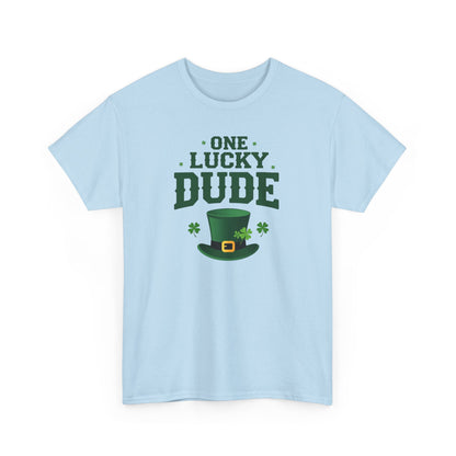 One Lucky Dude T-Shirt — St. Patrick's Day Leprechaun Hat Graphic Tee