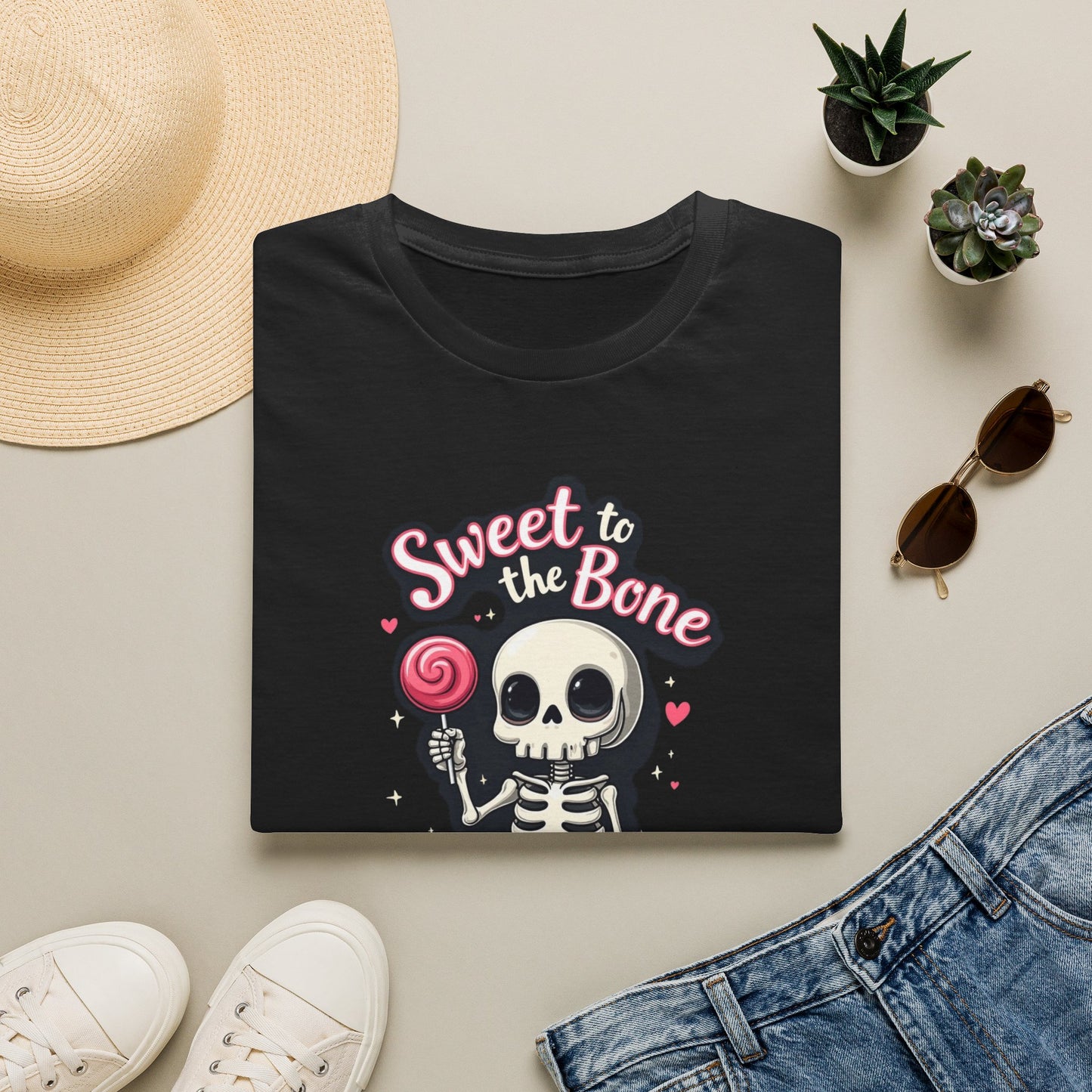 Sweet to the Bone T-Shirt — Cute Skeleton Candy Graphic Tee