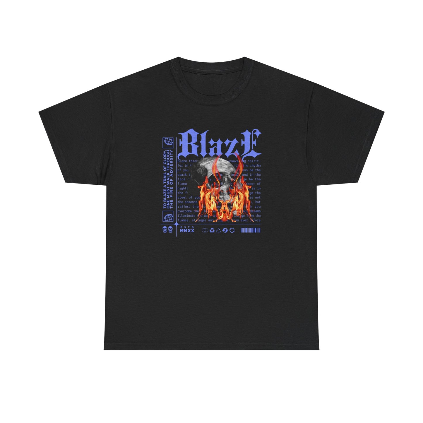 Blaze Moment Skull on Fire T-Shirt