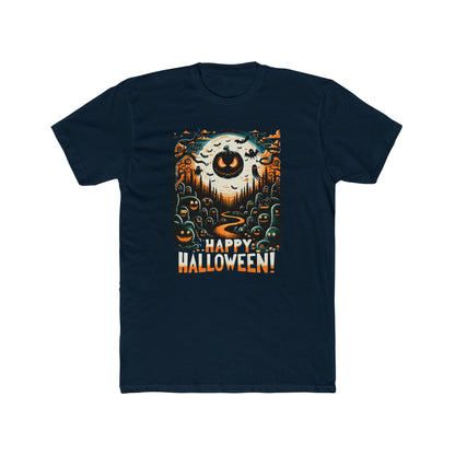 Happy Halloween Graphic Tee, Unisex Cotton Crew Tee, Funny Halloween Shirt, Spooky Apparel, Fall Festive Outfit