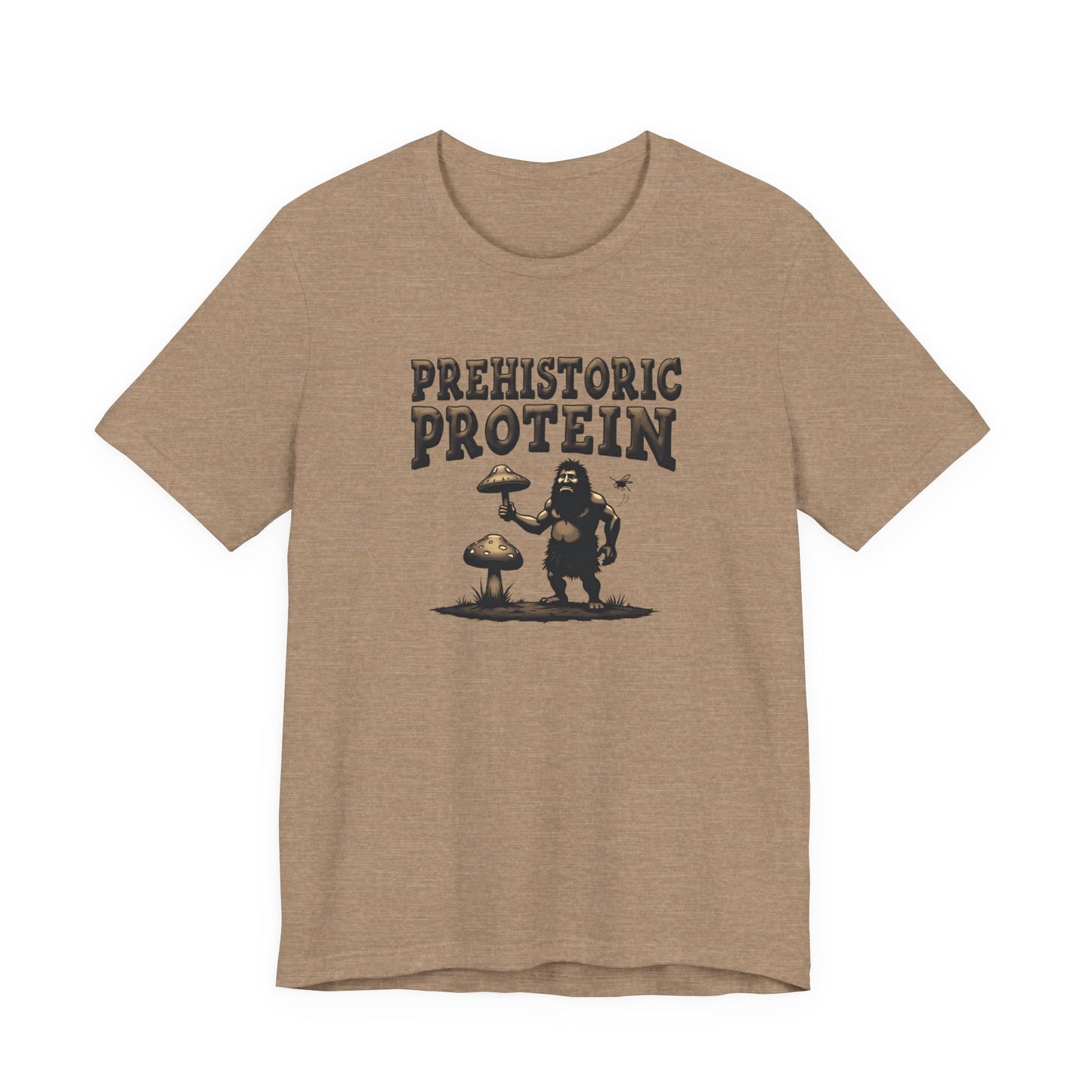 Prehistoric Protein Mushroom Tee - Retro Graphic T-Shirt for Nature Lovers, Gifts for Him/Her, Casual Everyday Wear, Perfect for Camping, Gifts [...] - Psychonaut Swag