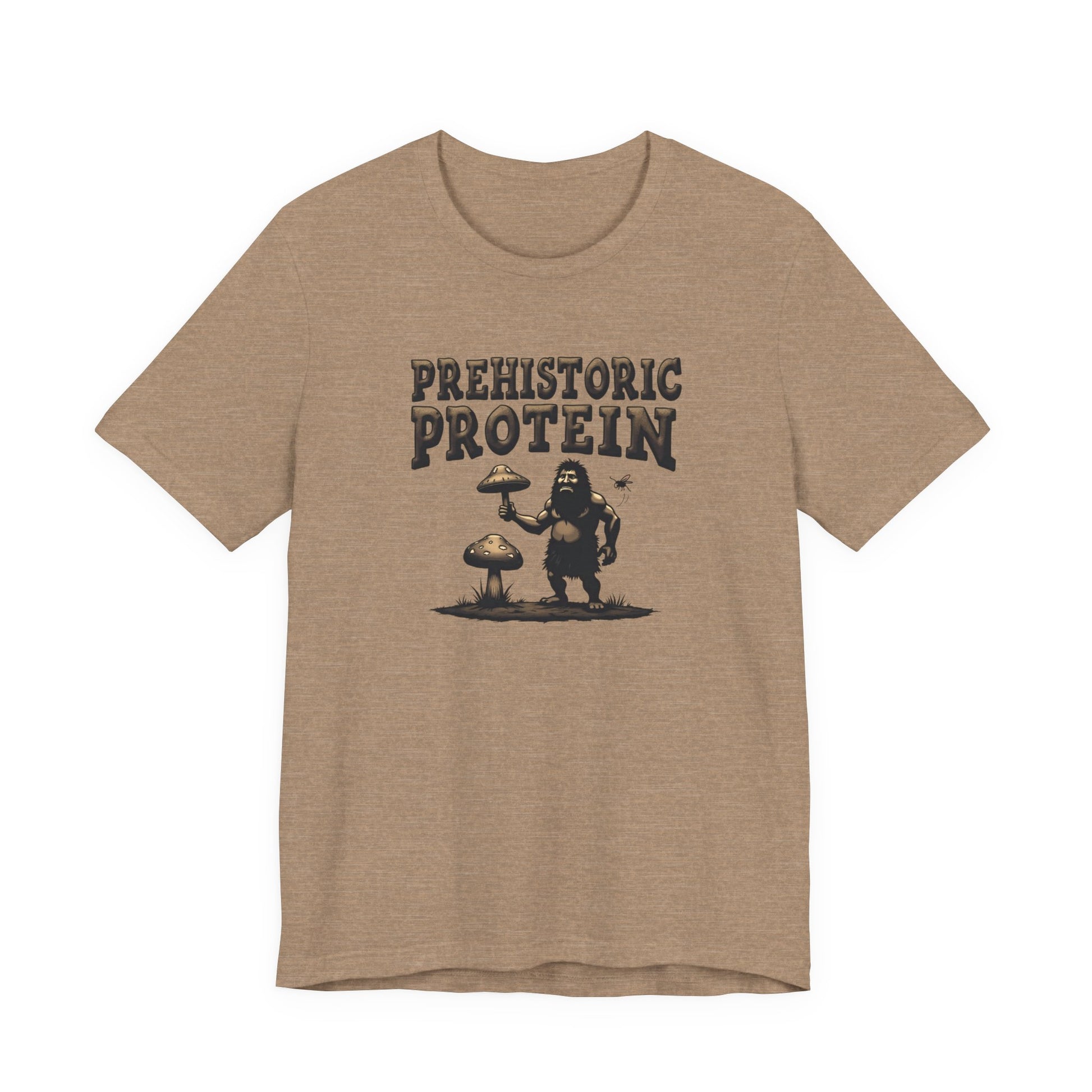 Prehistoric Protein Mushroom Tee - Retro Graphic T-Shirt for Nature Lovers, Gifts for Him/Her, Casual Everyday Wear, Perfect for Camping, Gifts [...] - Psychonaut Swag