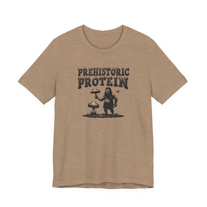 Prehistoric Protein Mushroom Tee - Retro Graphic T-Shirt for Nature Lovers, Gifts for Him/Her, Casual Everyday Wear, Perfect for Camping, Gifts [...] - Psychonaut Swag