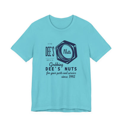 Retro Gas Station Tee — Dee's Nuts Coffee Logo T-Shirt