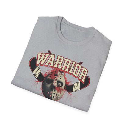 Warrior Hockey Mask T-Shirt — Vintage Sports Skull Design
