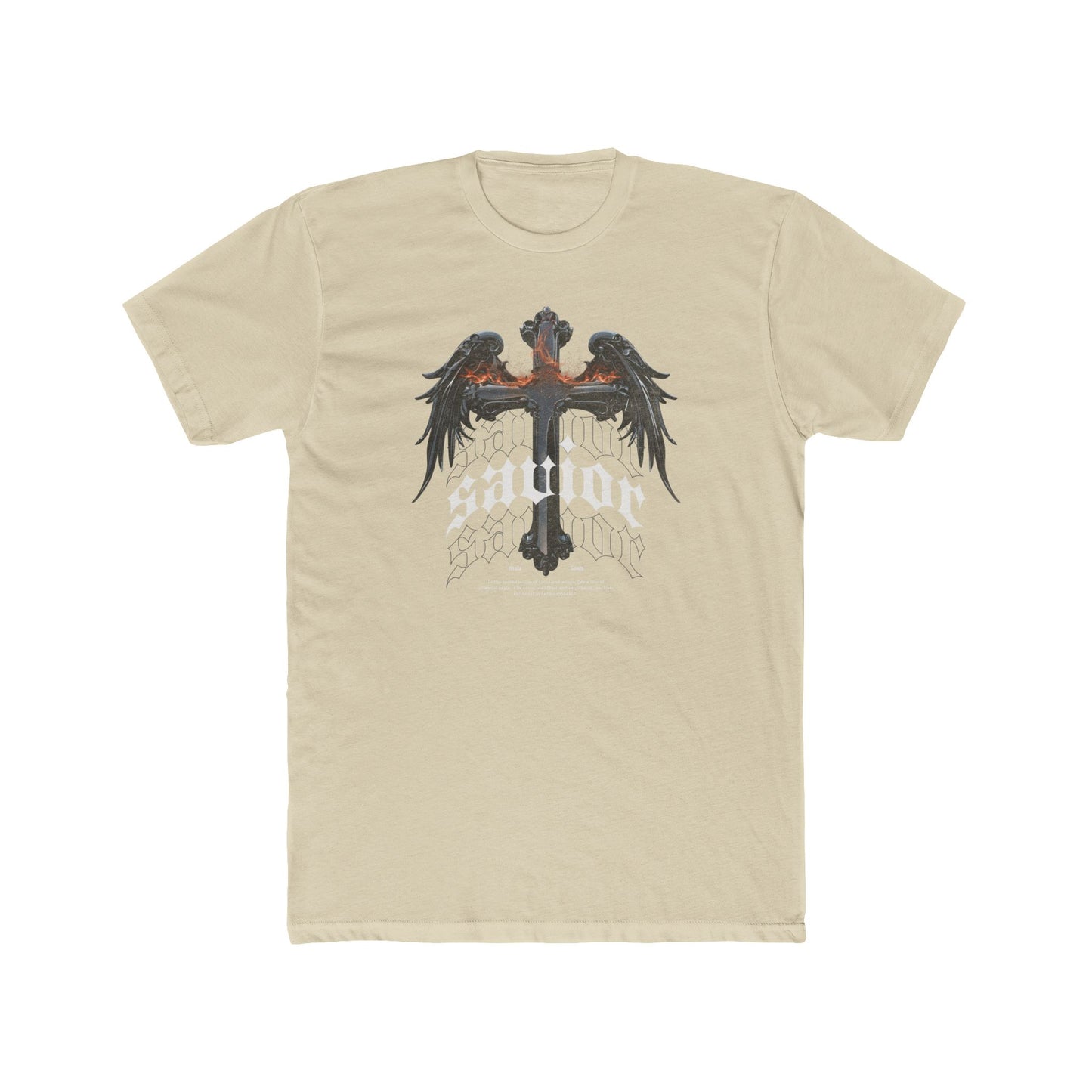 Savior Cross & Wings Graphic Tee - Gothic Christian Streetwear