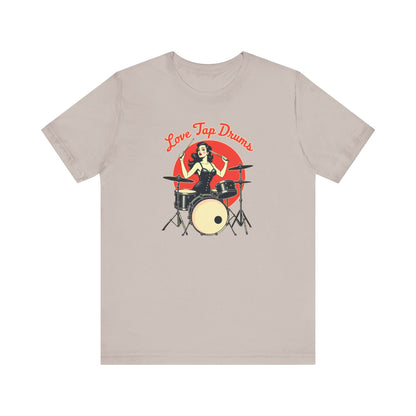 Love Tap Drums, Drummer Tee - Perfect for Music Lovers, Band Merch, Gifts for Musicians, Concerts, Casual Wear, Love Tap Drums - Psychonaut Swag