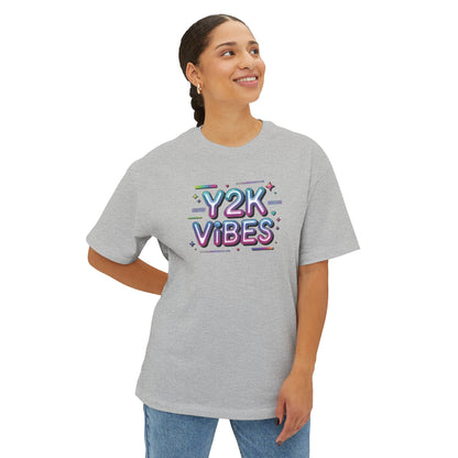Y2K Vibes Tee - Retro 2000s Graphic Boxy T-Shirt
