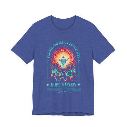 Resurrection Concert Tee — "Hope's Dawn" Christian Worship Graphic Shirt