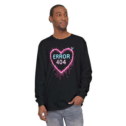 Error 404 Neon Heart Long Sleeve Tee