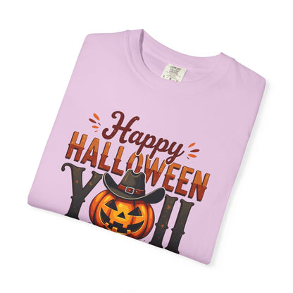 Halloween T-Shirt — "Happy Halloween You" Pumpkin Witch Graphic