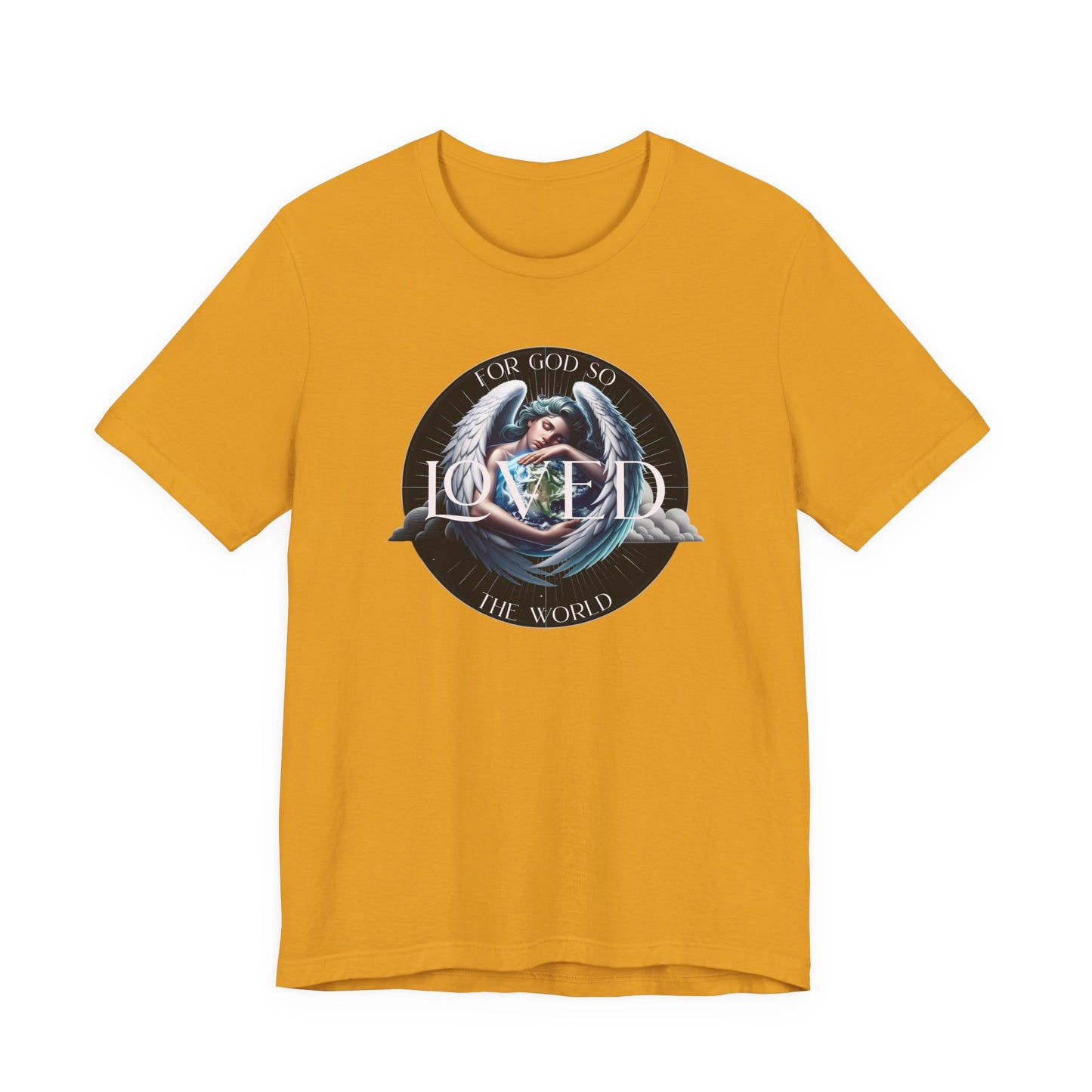 Loved Tee — "For God So Loved The World" Christian Graphic T-Shirt