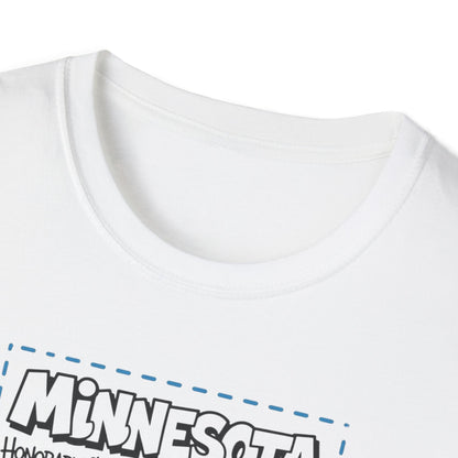Minnesota Map of Piracy Graphic T-Shirt — Cute State Landmark Tee ("Minnesota")