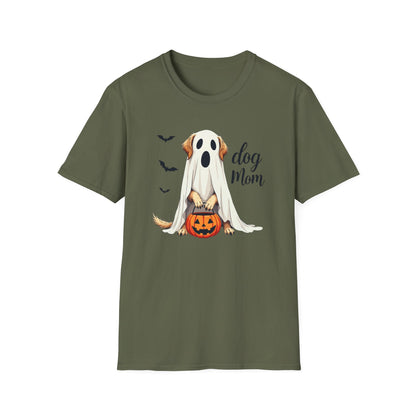 Dog Mom Halloween T‑Shirt — Cute Ghost Pup Pumpkin Tee